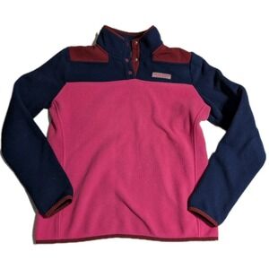 Vineyard‎ Vines Women's Shep Shirt Fleece Pullover Pink Navy Small S 200285